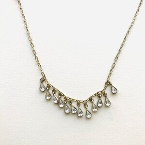 Vintage Fringe Necklace with Gemstones